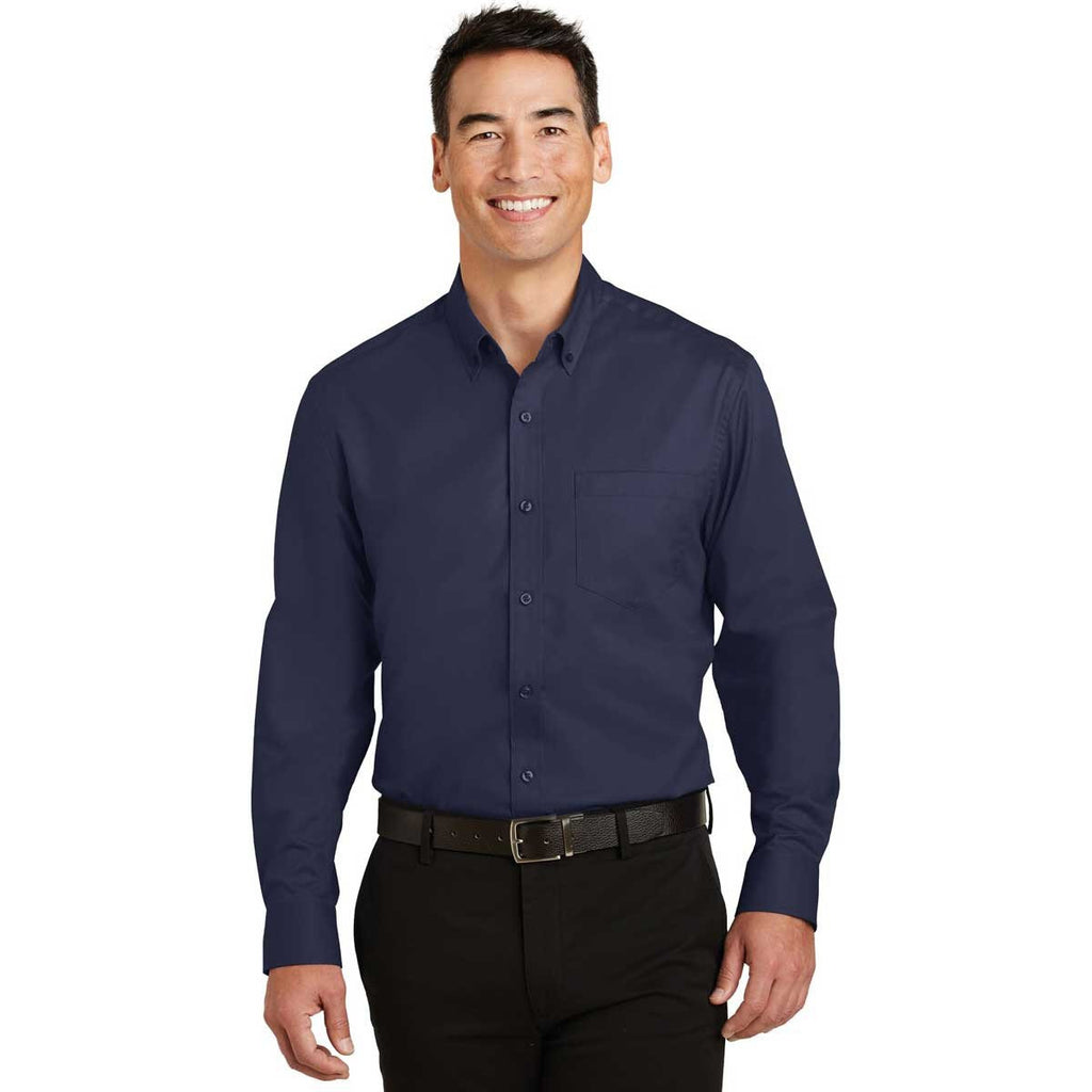 Port Authority Men's True Navy SuperPro Twill Shirt