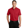 Port Authority Men's Rich Red Short Sleeve SuperPro Twill Shirt
