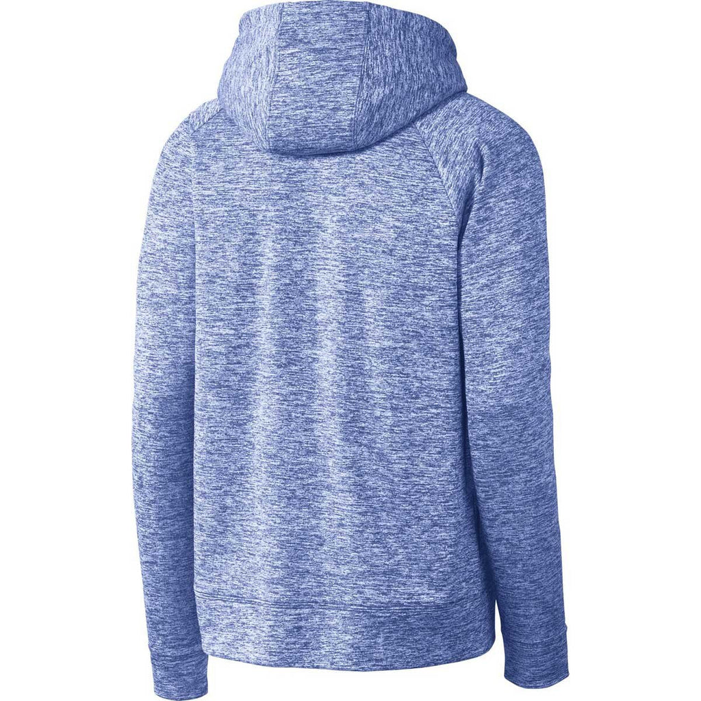 Sport-Tek Men's True Royal PosiCharge Electric Heather Fleece Hooded Pullover