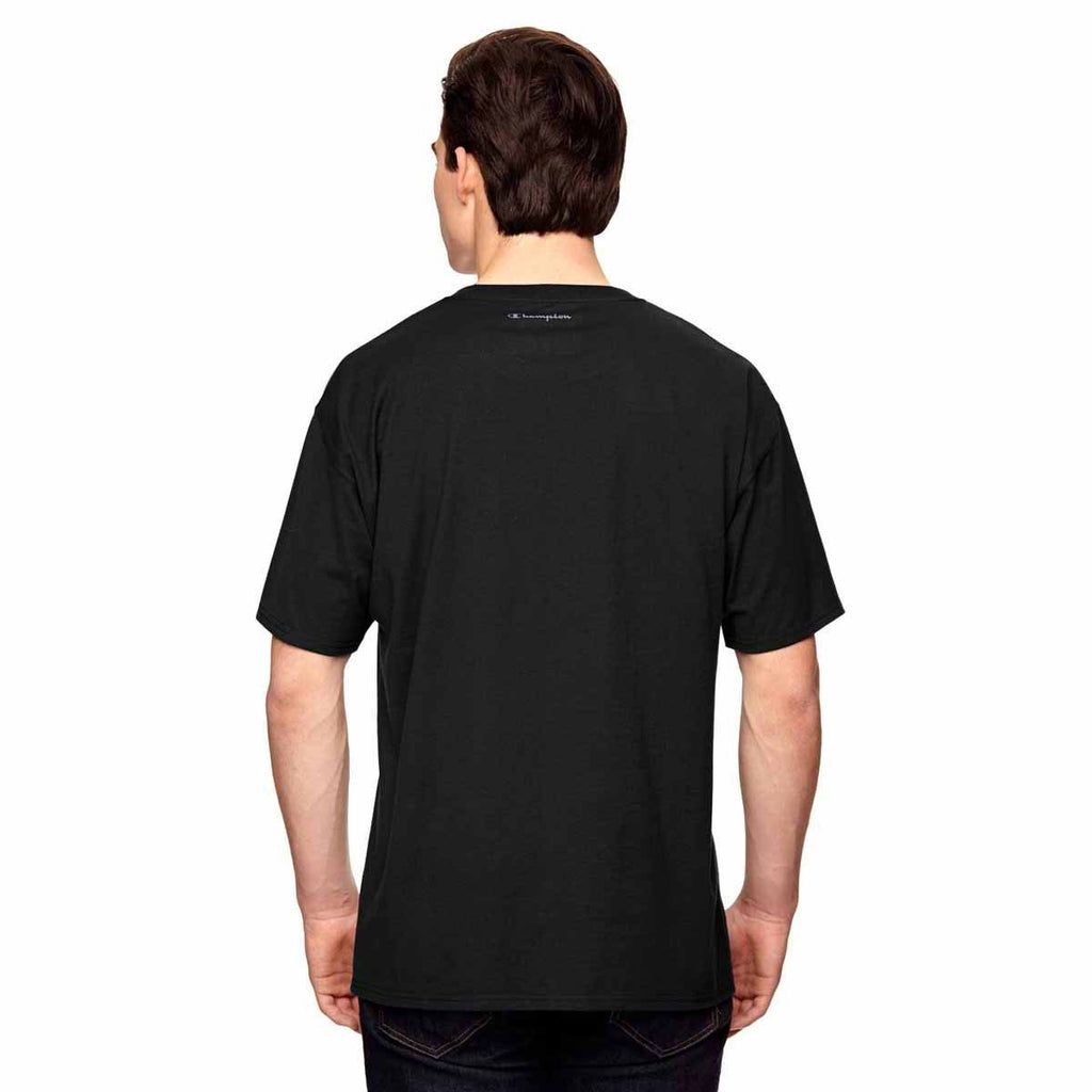 Champion Men's Black Vapor Cotton Short-Sleeve T-Shirt