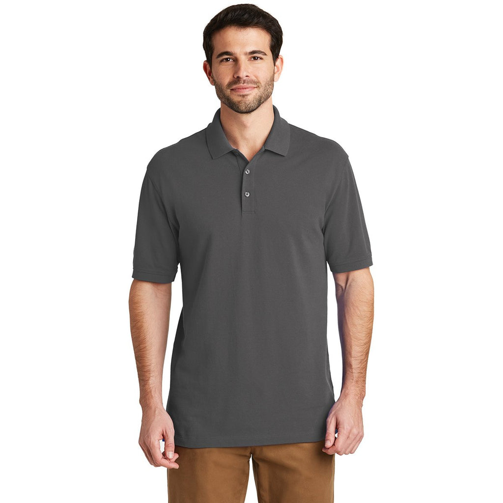 Port Authority Men's Sterling Grey Tall Ezcotton Polo