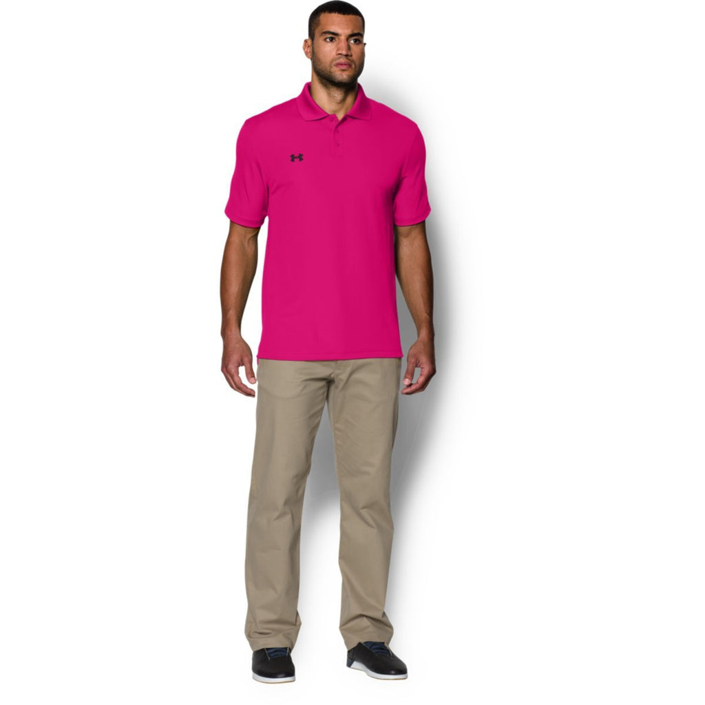 Under Armour Men's Tropic Pink Performance Team Polo