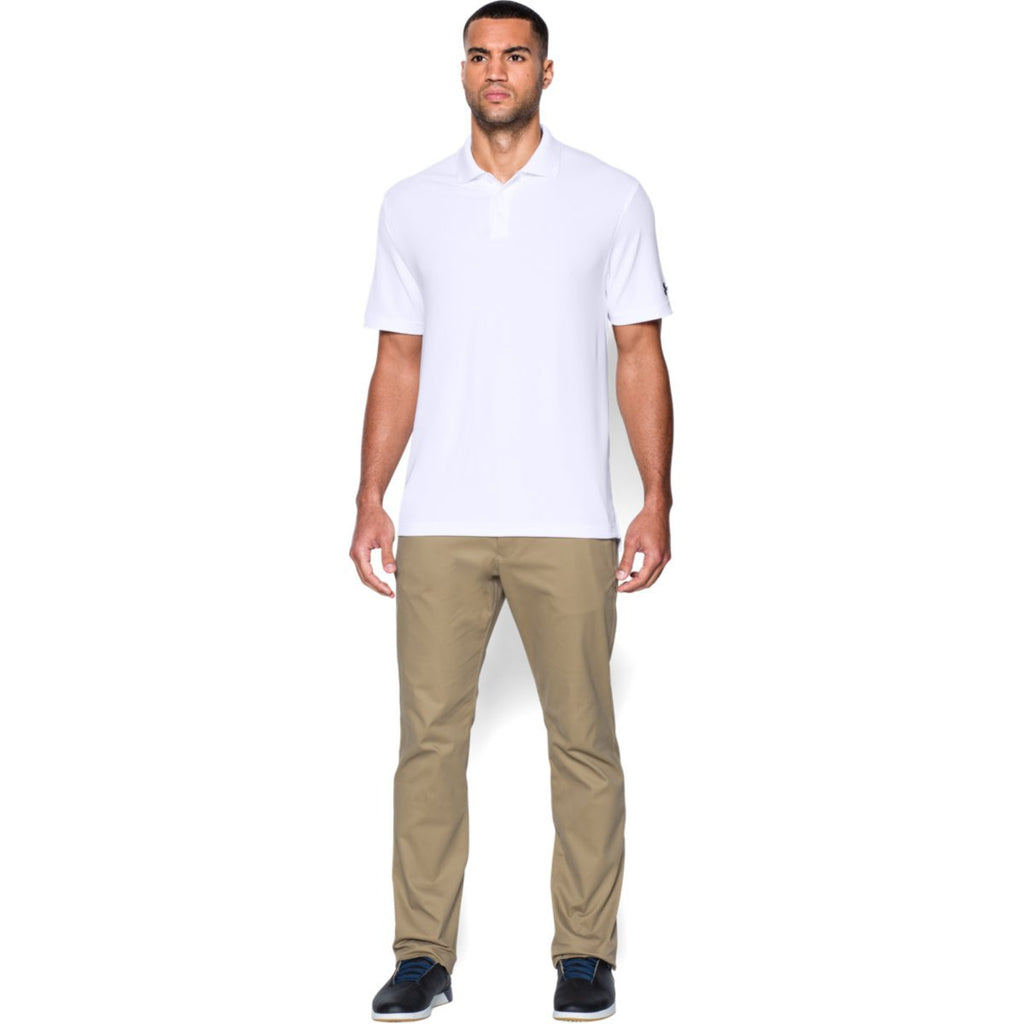 Under Armour Corporate Men's White Performance Polo