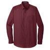 w100-port-authority-burgundy-poplin-shirt