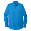 w100-port-authority-blue-poplin-shirt