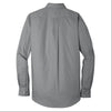 Port Authority Men's Gusty Grey Long Sleeve Carefree Poplin Shirt