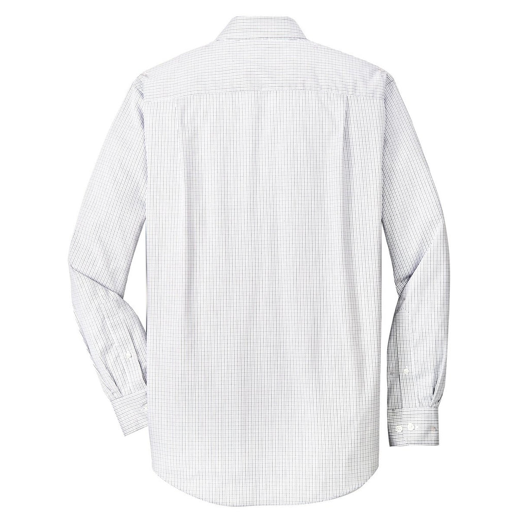 Port Authority Men's White Micro Tattersall Easy Care Shirt