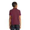 Port Authority Youth Burgundy Core Classic Pique Polo