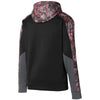 Sport-Tek Youth Deep Red/Black Sport-Wick Mineral Freeze Fleece Colorblock Hooded Pullover
