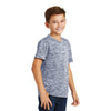 Sport-Tek Youth True Navy Electric PosiCharge Electric Heather Tee