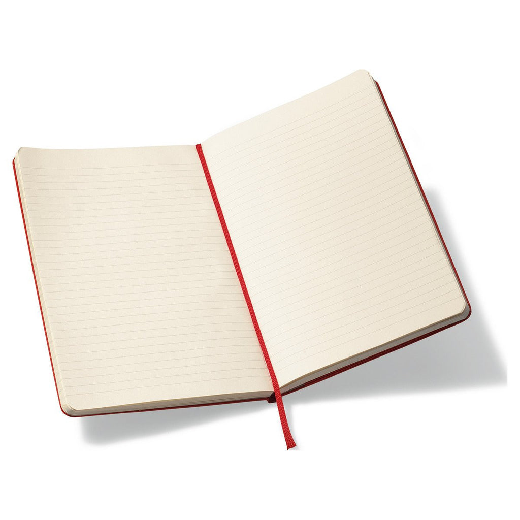 Cuaderno a Rayas de Pasta Dura Roja Grande Moleskine (5" x 8.25")