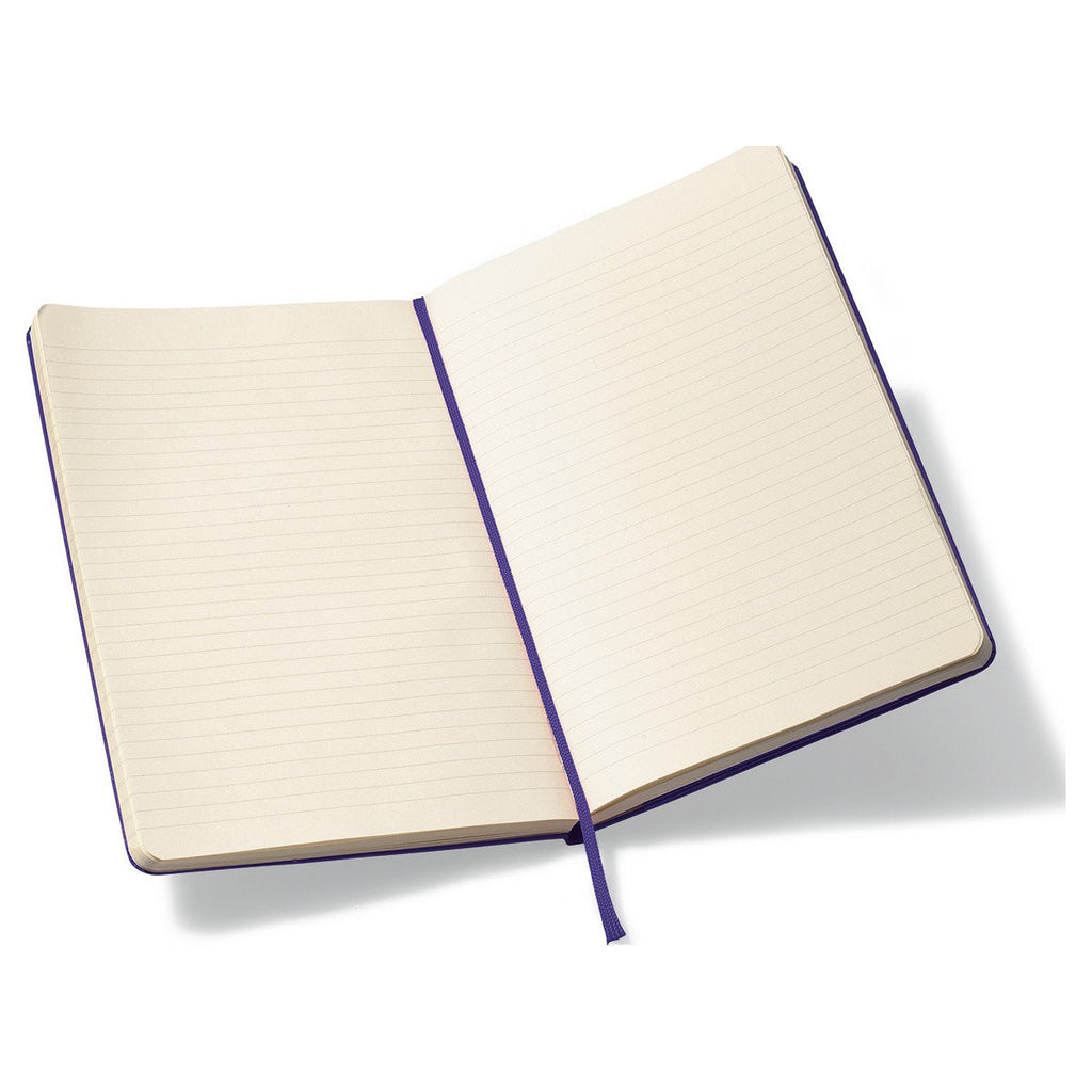 Cuaderno Grande a Rayas de Pasta Dura Violeta Brillante Moleskine (5” x 8.25”)